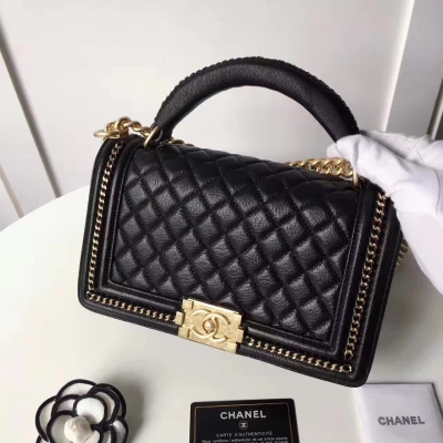 chanel  67086-1鹿皮鎏金扣  原單品質 唯美主義 單肩手提斜挎均可  潮女必備單品  尺寸25CM