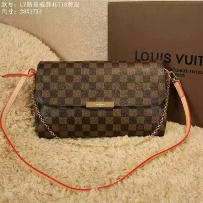 LV FAVORITE 經典LOGO手拿長肩背帶兩用晚宴包大號 m40718