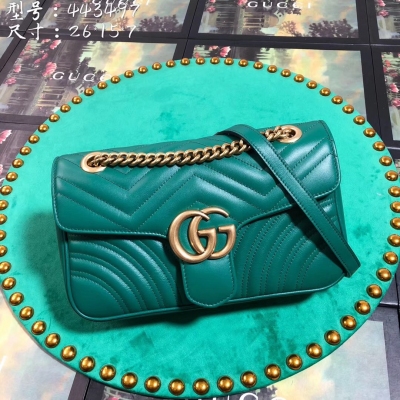 【Gucci古馳】Gucci 新款。市場頂級獨家控貨，專櫃品質 採用進口牛皮，原廠五金！精緻做工。 獨家實物拍照 品質如圖可見 。款號: 443497。尺寸：寬26*高15*側寬7