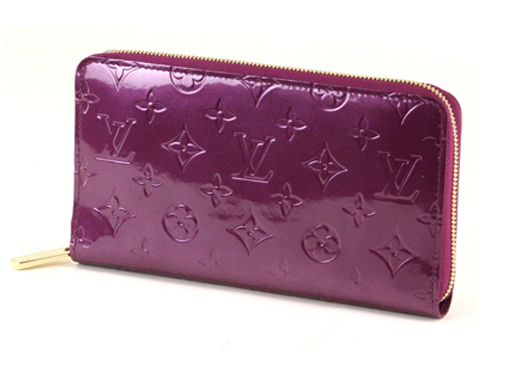M93609   LV新款奢華紫色漆皮錢包