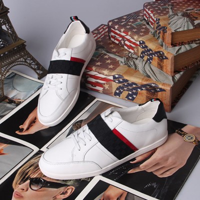 2014年LV路易威登新款 潮流時尚韓版頭層牛皮男鞋 L3328白