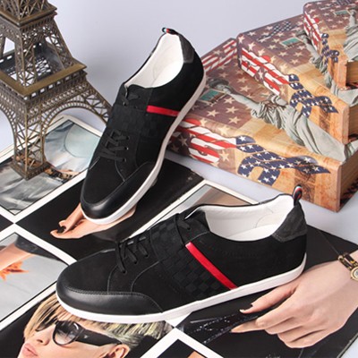 2014年LV路易威登新款 潮流時尚韓版頭層牛皮男鞋 L3328黑