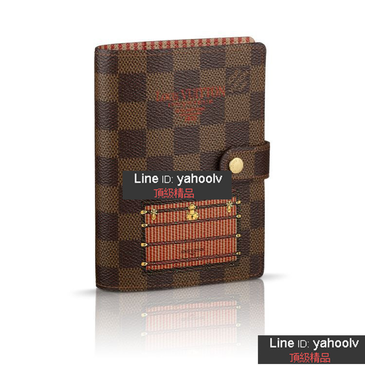 lv Trunks--Locks-小活頁環記事本封套-DAMIER-EBENE-R20029