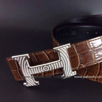 Hermes愛馬仕 高檔時尚 鱷魚紋 鋼口帶鉆 多色 MS43809