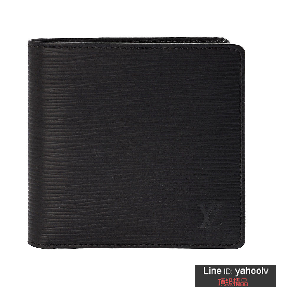 LV M60612 EPI水波紋 零錢袋短夾(黑)