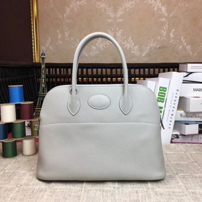 愛馬仕Hermes （Bolide） 寶利31cm 原版進口togo 保齡球包 非常經典實用的一款 手拎肩背雙用 【珍珠灰】