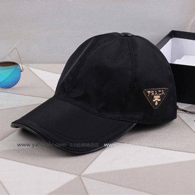 普拉達Prada 男女士戶外旅行用品/速幹徒步旅遊帽 棒球帽 P1201黑色