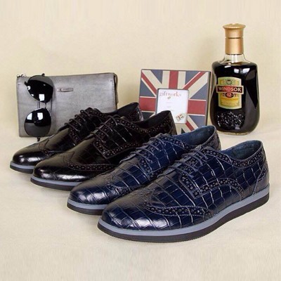 普拉達Prada 新款 英倫風小方塊漆皮男鞋 男士商務休閑皮鞋 兩色入 AD82665