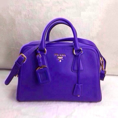 2014新款 Prada普拉達原版枕頭包 時尚手提斜挎女包 0867深紫色
