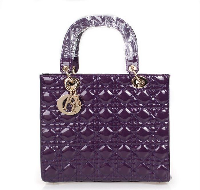 30153-紫光 Dior Dior迪奧 漆皮戴妃包