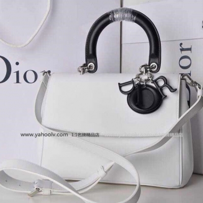 Dior迪奧 女神李冰冰同款 2014最新走秀款手提包 0918白色