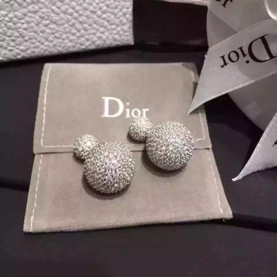 Dior..2015專櫃代購.頂級貨..純鑲嵌工藝鉑金電鍍...925純銀耳針防過敏高端.品鑒（100200）完美品質!
