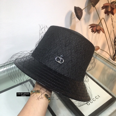 Dior迪奧 網紗拼接草帽，新款密縫工藝，帽型品質真的贊推薦新品