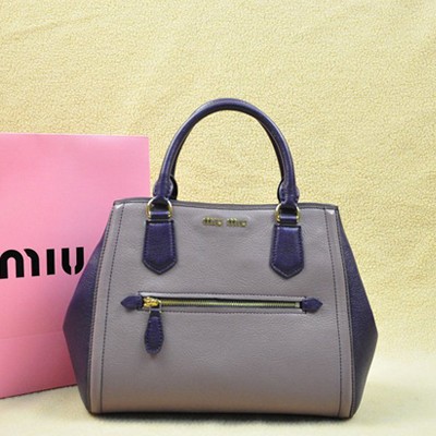 2014miumiu繆繆新款女包 時尚笑臉大嘴包單肩手提斜跨包包 0065深紫配淺紫