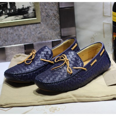 2014新款寶緹嘉BV男鞋全編織駕車鞋 B99162藍色
