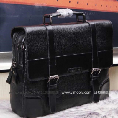 Burberry 巴寶莉黑色的誘惑原版皮手提單肩公文包、電腦包HK074-5