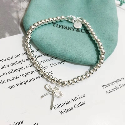 Tiffany&co蒂芙尼 蝴蝶結手鏈 實心純銀+18K厚金電鍍