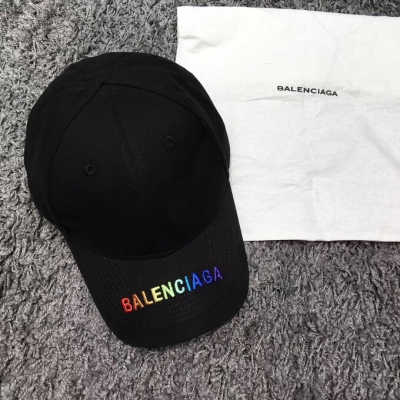 Balenciaga巴黎世家 專櫃最新 巴黎世家帽檐彩色刺繡logo
