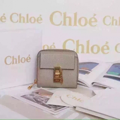Chloe新款小豬包同款錢夾亮相 0782灰色原版鹿紋皮，原產定制旋轉五金，美美上圖咯尺寸：10.5×9.5×3cm