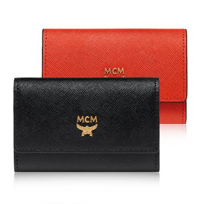 MCM包包 > MCM 2015年秋冬新款十字紋純色牛皮風琴卡片包