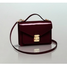 M91581紫紅色路易威登LV女包Monceau BB 包包手提包
