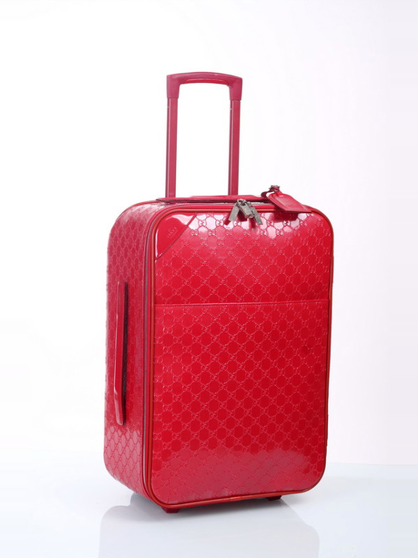 Gucci 紅色漆皮 拉桿箱 名品奢華 2011新款 旅行箱包