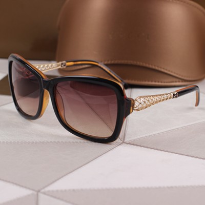 2014年春夏新款 Gucci古馳 高檔時尚 太陽眼鏡 GG326114茶色