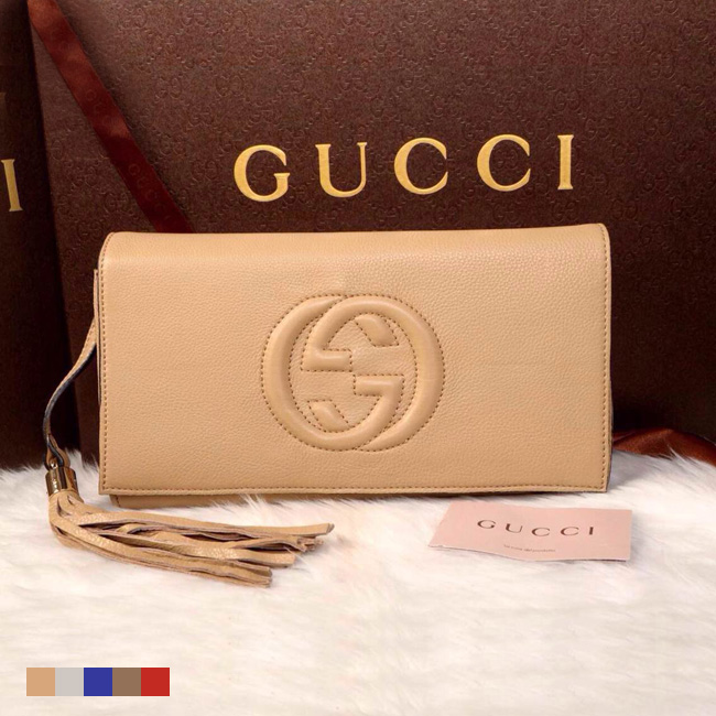 Gucci 古馳新款專櫃品質，進口原版牛皮質壓花聯鎖G皮夾 336753（牛皮/五色）