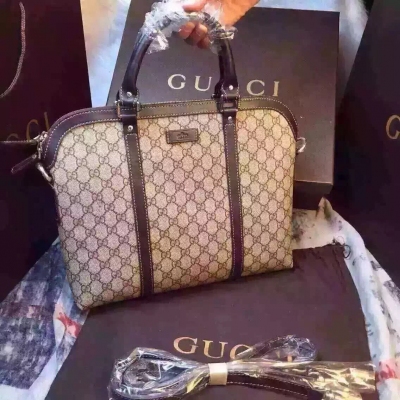 Gucci爆款男包 型號：223675，尺寸：33*30*6，啡膠。