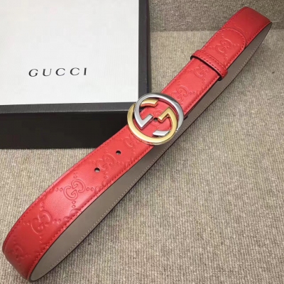 Gucci新款原單3.5cm.正品尺寸 原版走線 帶身採用進口原廠定製2017新款專用！正品開版！專營專櫃款！ 红色