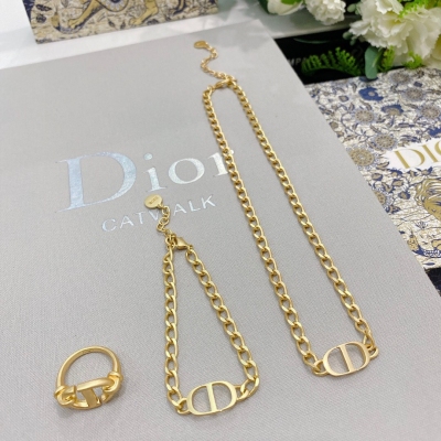 Dior迪奧 CD磨砂金屬首飾 高級定制。