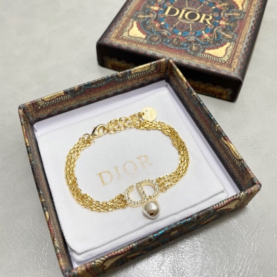 Dior迪奧 CD黃銅手鏈 極簡系列