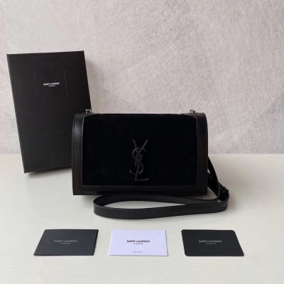 YSL Yves Saint laurent聖羅蘭 SLP MONOGRAM 斜挎包 肩帶可調節長短 實用款 裡外全皮 尺寸：24*15*8cm