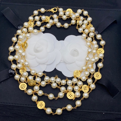 Chanel香奈兒 項鍊系列首飾 黃桐材質 圖片原盒