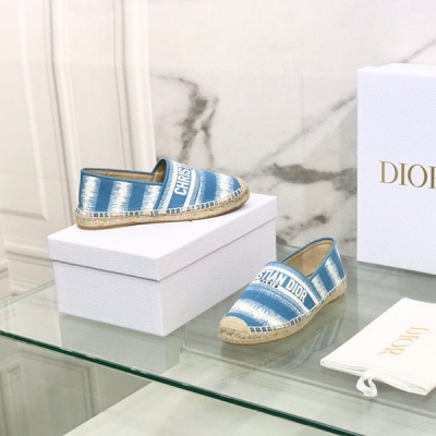 Dior迪奧 漁夫鞋系列2021新款電繡系列，鞋面是高版本立體電繡，鞋底以繩編等傳統精湛工藝純手工製作，是一款標誌性的夏日單品，專櫃同步，原版定制，Size：35-39（34/40/41/42定做）半拖/漁夫