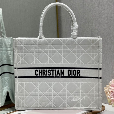 Dior迪奧 CD 沖孔白色 小號 Dior book tote 購物袋 這款Book Tote手袋靈感來自女裝創意總監瑪麗亞·嘉茜婭·蔻麗（Maria Grazia Chiuri）是體現Dior審美的主打產品。可收納各種日常用品，全新演繹
