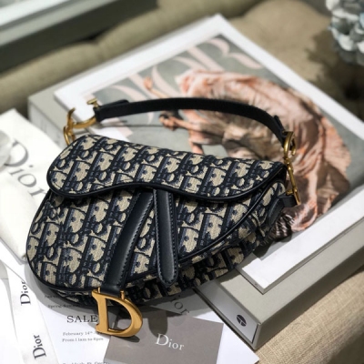 Dior迪奧 Oblique Saddle Bag 在眾多的馬鞍包裡 這只SaddleBag是最還原馬鞍的樣子的 所以包型十分特別，而且很有辨識度 背上身特別吸睛 最大的亮點是包身上的金屬裝飾 不僅包蓋上掛著首字母D 連接包身和手柄的也是個