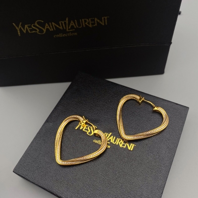 YSL聖羅蘭 鑲鑽耳環 實在美麗 專櫃品質