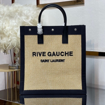YSL Yves Saint laurent聖羅蘭 豎版 新顏色 Rive Gauche Tote Bag，左岸購物袋，從定制麻布料到五金在到絲印，每一個細節我都要求完美！正品購入開模定制，說真的，這是我遇到過最難做的一款購物袋了！托料極其