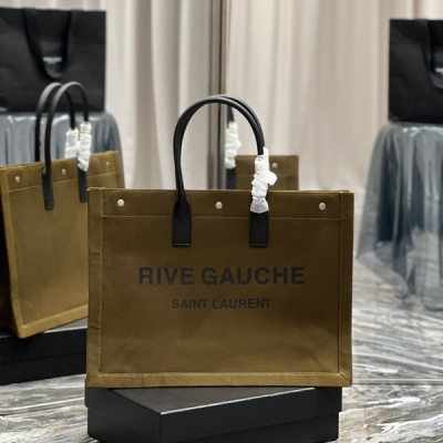 Yves Saint Laurent YSL 聖羅蘭 Rive Gauche Tote Bag，左岸購物袋，從定制麻布料到五金在到絲印，每一個細節我都要求完美！正品購入開模定制，說真的，這是我遇到過最難做的一款購物袋了！托料極其複雜，經過反