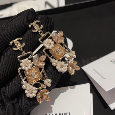 Chanel香奈兒 2022k麥穗珍珠系列 香水瓶耳環 實物超美精緻高級單品