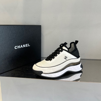 Chanel香奈兒 新款網格運動鞋最新配色，頂級品質，鞋面原版進口網格面料拼接羊京皮，原版定制布裡，開模logo大底，size：35-40（40定制）