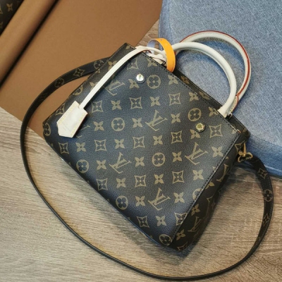 LV路易威登 LOUIS VUITTON LV路易威登 免稅晶片版 M41055小號 蒙田包 晶片版本 升級面料 升級五金 MONTAIGNE 以標誌性 Monogram 帆布製成的 Montaigne 進口五金 進口變色樹肓皮 連面料都用