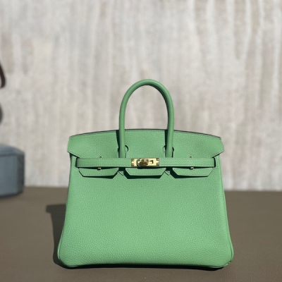 Hermes愛馬仕 Togo 牛油果綠 Birkin BK 鉑金包 25cm 金扣