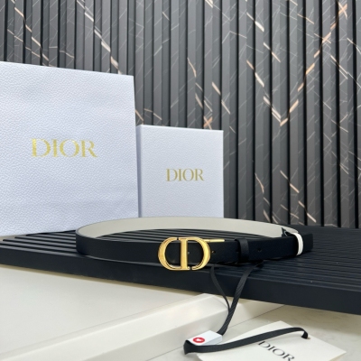 Dior迪奧 30 MONTAIGNE 雙面腰帶 20cm光滑牛皮革