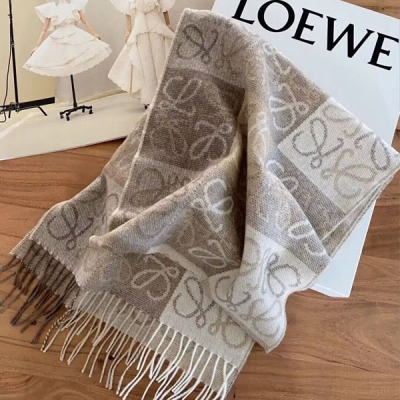 Loewe羅意威 頂級原單中性款羅意威很幸運拿到這個品牌的東西，真的不多見，很少在國內做訂單，款式真的少的可憐羅意威作為西班牙的頂尖奢侈品牌，秉承傳統，技藝，熱誠，散髮獨特的西班牙貴族氣息！本款為巴塞羅納專櫃的櫥窗定制款！圍巾整體構圖為他們